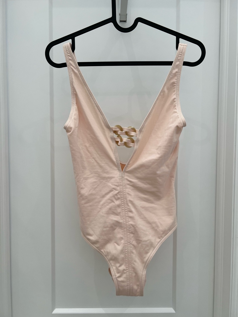 Eres Blush Pink V-Neck One-Piece Bathingsuit